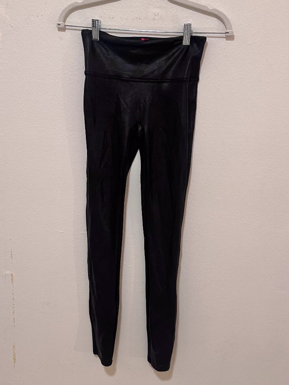 SPANX Faux Leather High-Waisted Leggings - Size Small